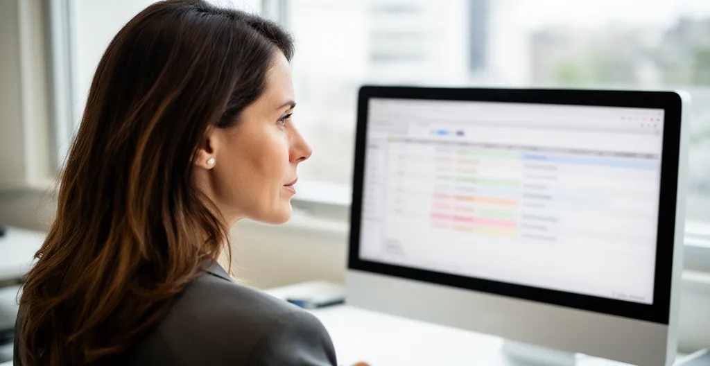 Responsable RH préparant l'organisation d'un team building sur ordinateur